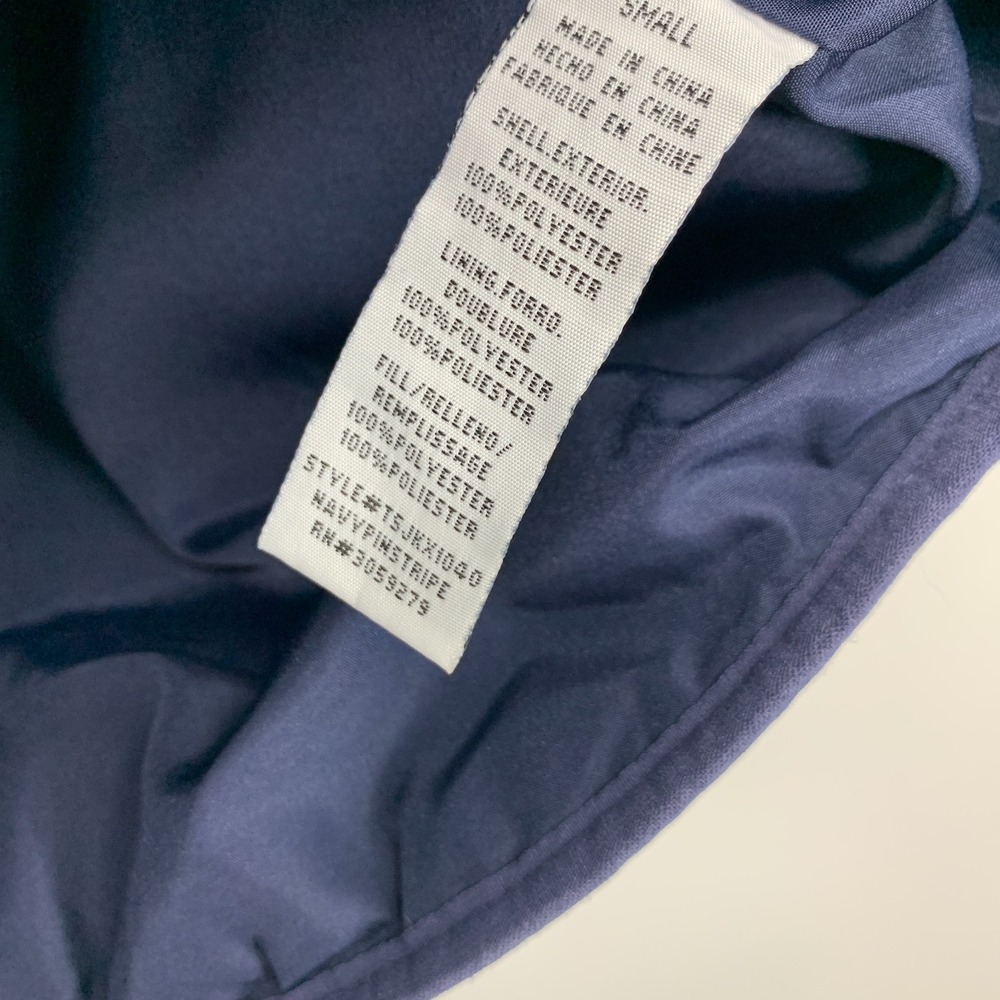 Thread & Supply Vest Womens Size Small Puffer Blue Stripe Full Zip Preppy - Picture 6 of 9